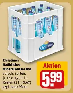REWE DE Christinen Natürliches Mineralwasser Bio tilbud
