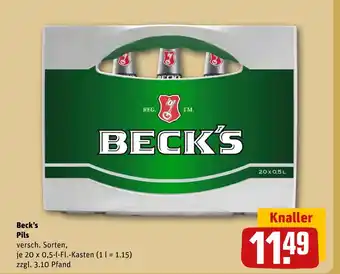 REWE DE Beck's Pils tilbud
