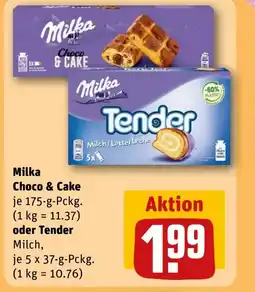 REWE DE Milka Choco & Cake oder Tender tilbud