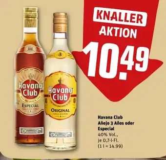 REWE DE Havana Club Añejo 3 Años oder Especial tilbud