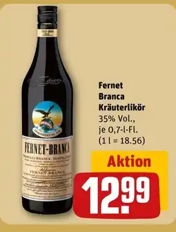 REWE DE Fernet Branca Kräuterlikör tilbud