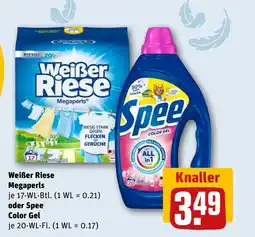 REWE DE Weißer Riese Megaperls oder Spee Color Gel tilbud