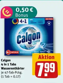 REWE DE Calgon 4 in 1 Tabs Wasserenthärter tilbud