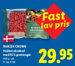Lidl Danish Crown Hakket oksekød tilbud
