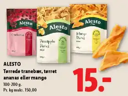 Lidl Tørrede tranebær / tørret ananas / mango tilbud