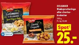 Lidl Blæksprutteringe eller chorizo-kroketter tilbud