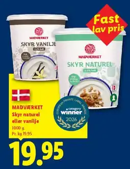 Lidl Madverket Skyr (naturel eller vanilje) tilbud