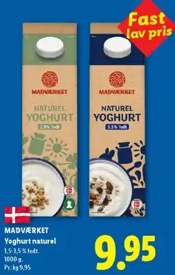 Lidl Madverket Yoghurt naturel tilbud