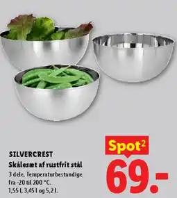 Lidl SILVERCREST Skålesæt af rustfrit stål, 3 dele tilbud