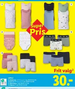 Lidl LUPILU - børneundertøj (undertøj, trusser, boxers, hipsters) tilbud