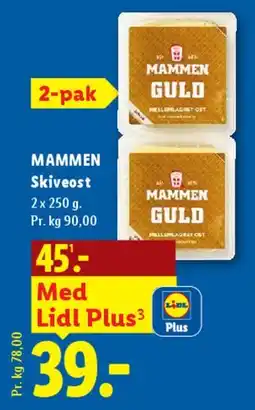 Lidl MAMMEN Skiveost (2-pak) tilbud