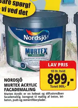 Farveland Nordsjö Murtex acrylic facademaling tilbud