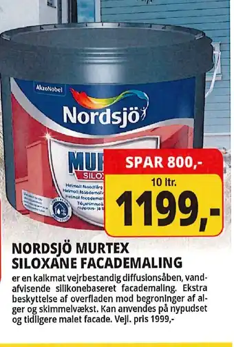 Farveland Nordsjö Murtex siloxane facademaling tilbud