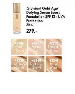 Oriflame Giordani Gold Age Defying Serum Boost Foundation SPF 12 +UVA Protection tilbud
