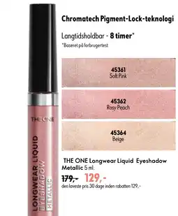 Oriflame THE ONE Longwear Liquid Eyeshadow Metallic tilbud