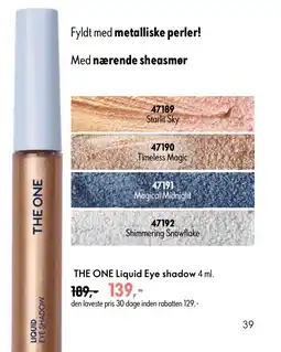 Oriflame THE ONE Liquid Eye shadow tilbud