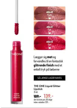 Oriflame THE ONE Liquid Glitter Lipstick tilbud