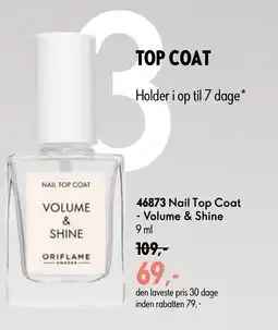 Oriflame Nail Top Coat - Volume & Shine tilbud