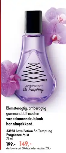 Oriflame Love Potion So Tempting Fragrance Mist tilbud