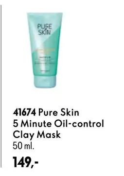 Oriflame Pure Skin 5 Minute Oil-control Clay Mask tilbud