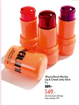 Oriflame Waunt Blush Worthy Lip & Cheek Jelly Stick tilbud