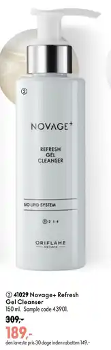 Oriflame Novage+ Refresh Gel Cleanser tilbud
