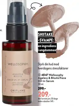 Oriflame Wellosophy Ageless & Blissful Face Oil-in-Serum tilbud