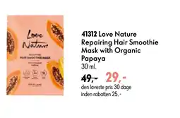 Oriflame Love Nature Repairing Hair Smoothie Mask with Organic Papaya tilbud