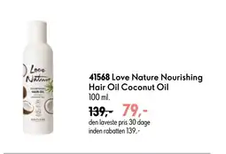 Oriflame Love Nature Nourishing Hair Oil Coconut Oil tilbud
