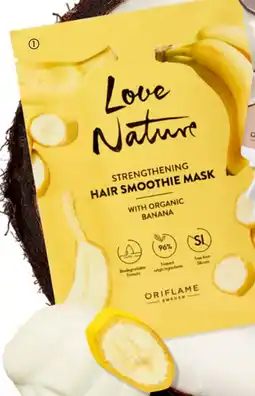 Oriflame Love Nature Strengthening Hair Smoothie Mask with Organic Banana tilbud