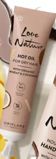 Oriflame Love Nature Hot Oil For Dry Hair with Organic Wheat & Coconut tilbud