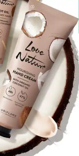 Oriflame Love Nature Nourishing Hand Cream with Organic Coconut Oil tilbud