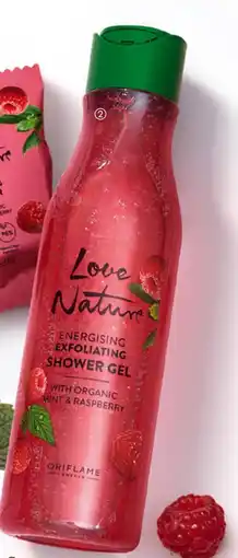 Oriflame Love Nature Energising Exfoliating Shower Gel with Organic Mint & Raspberry tilbud