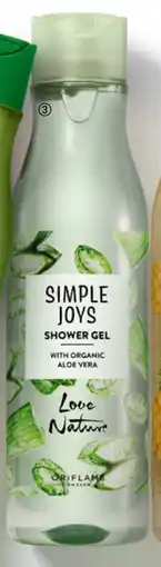 Oriflame Simple Joys Shower Gel with Organic Aloe Vera Love Nature tilbud
