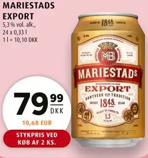 Scandinavian Park MARIESTADS EXPORT tilbud