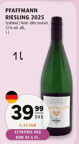 Scandinavian Park PFAFFMANN RIESLING 2025 tilbud