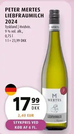 Scandinavian Park PETER MERTES LIEBFRAUMILCH 2024 tilbud