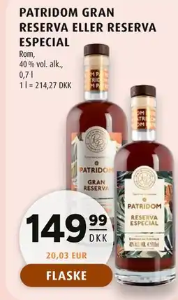 Scandinavian Park PATRIDOM GRAN RESERVA ELLER RESERVA ESPECIAL tilbud