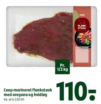 Coop 365 Coop marineret flanksteak med oregano og hvidløg tilbud