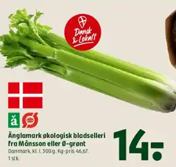 Coop 365 Änglamark økologisk bladselleri fra Månsson eller Ø-grønt tilbud