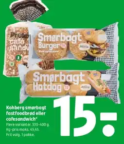 Coop 365 Kohberg smørbagt fastfoodbrød eller cafesandwich tilbud