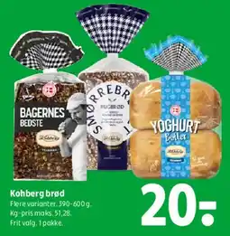 Coop 365 Kohberg brød tilbud