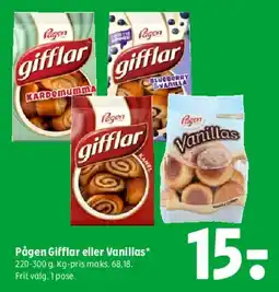 Coop 365 Pågen Gifflar eller Vanillas tilbud