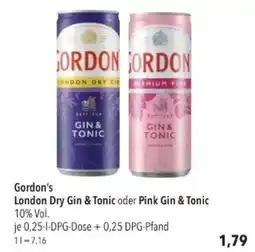 Citti Gordon's London Dry Gin & Tonic oder Pink Gin & Tonic tilbud