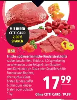 Citti Frische südamerikanische Rindersteakhüfte tilbud