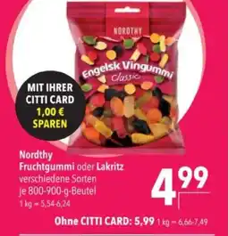 Citti Nordthy Fruchtgummi oder Lakritz tilbud