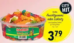 Citti Haribo Fruchtgummi oder Lakritz tilbud