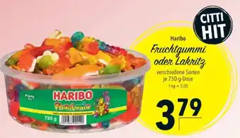 Citti Haribo Fruchtgummi oder Lakritz tilbud