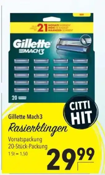 Citti Gillette Mach3 Rasierklingen tilbud