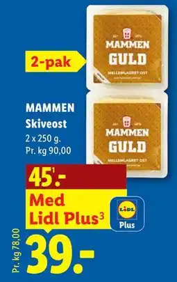 Lidl MAMMEN Skiveost tilbud